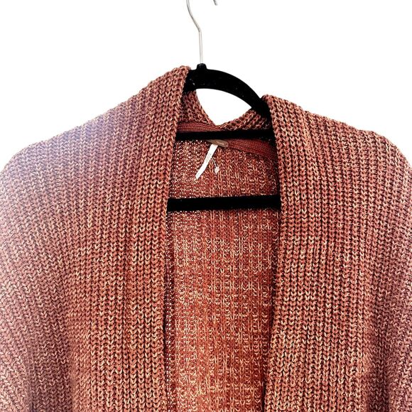 FREE PEOPLE High Hopes Cardi Sweater Brown Small - Picture 6 of 8